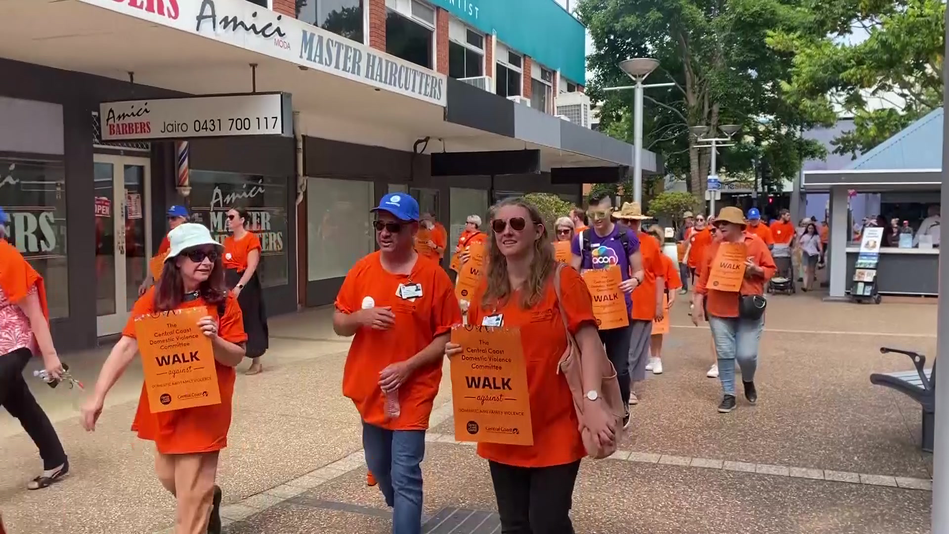 Hundreds particpate in a walk against Domestic Violence