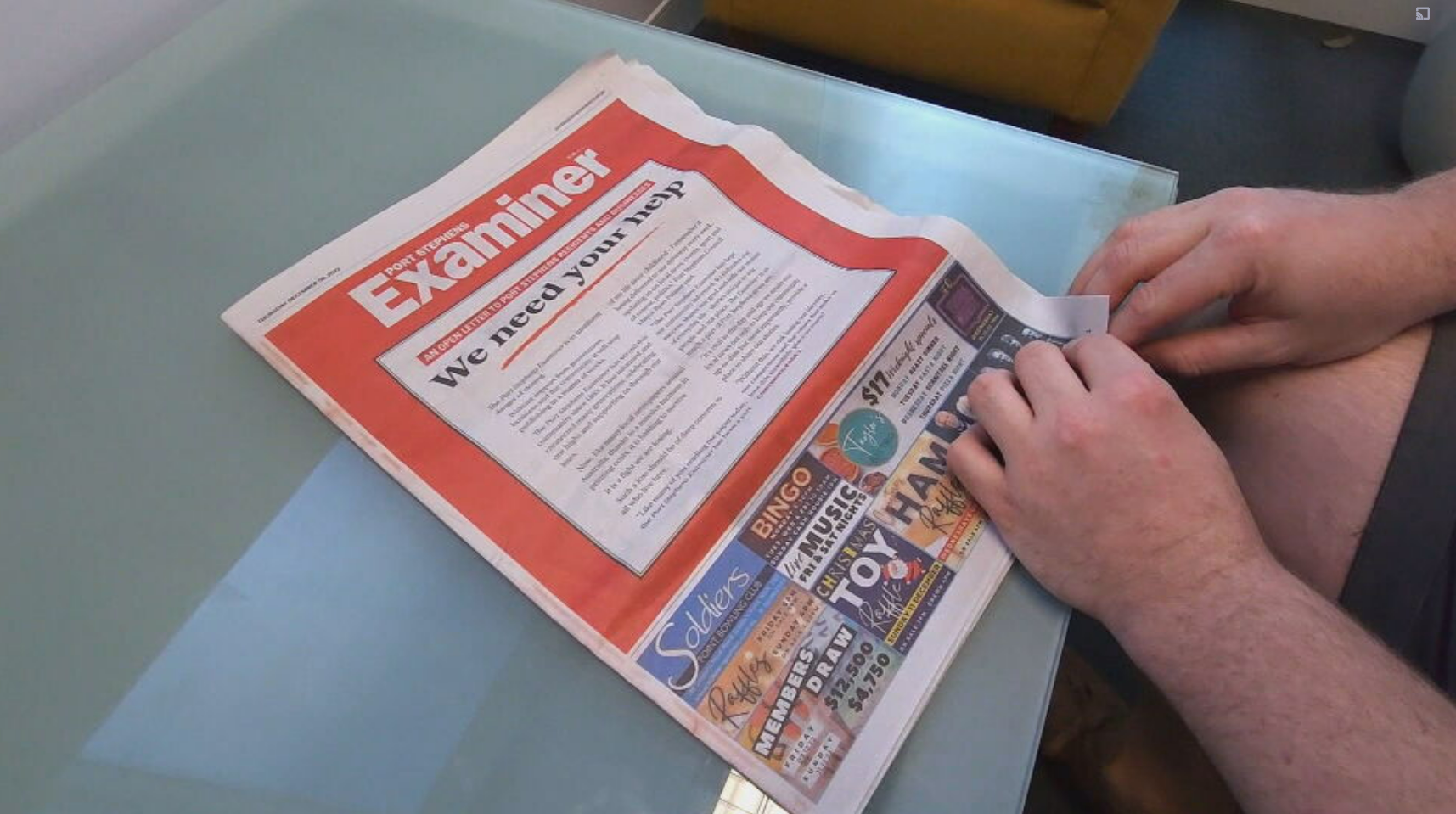 Port Stephens Examiner facing closure